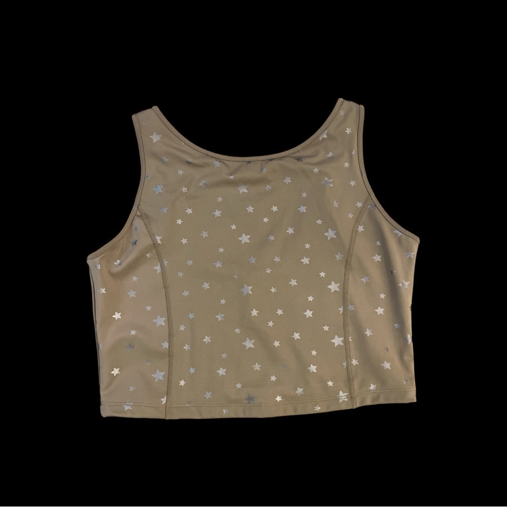 NEW Nanette Lepore Women's Plus 1X Cinder | Constellation Foil Crop Tank Top NWT